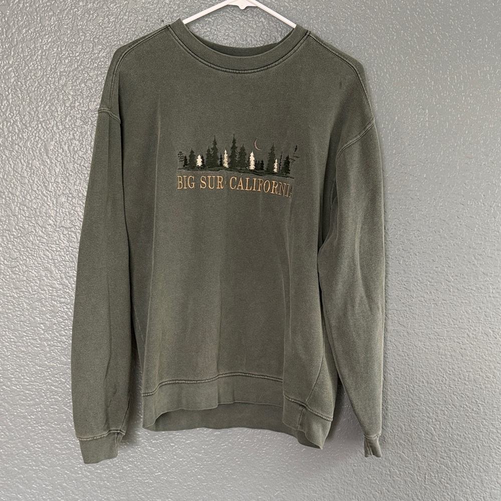Blue 84 Forest Green embroidered  Crewneck Sweater size small